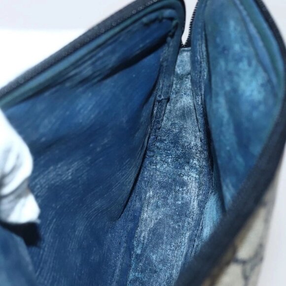 GUCCI GG Supreme Shoulder Bag PVC Navy Gold 007 115 6428 8039 Auth ep10857 - Picture 12 of 16